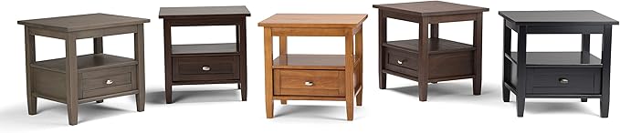 SIMPLIHOME Warm Shaker SOLID WOOD 20 inch Wide Rectangle Transitional End Side - Image 12