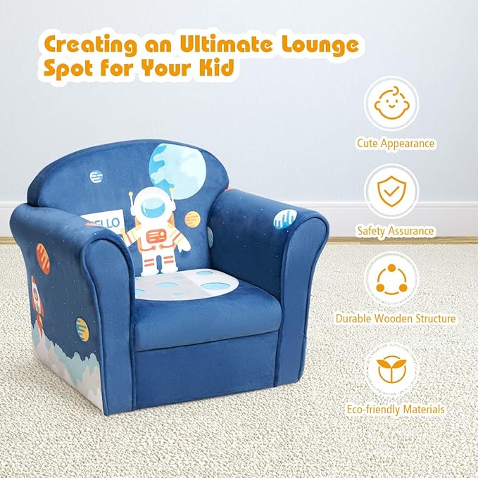 Costzon Kids Couch, Children's Sofa Armrest Chair - Image 9