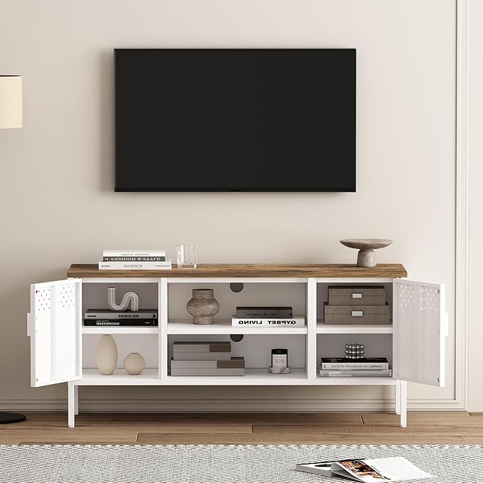 Manhattan Comfort Landen 47" Modern Metal TV Stand - Image 6