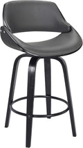 Mona Faux Leather Swivel Barstool by ArmenLiving