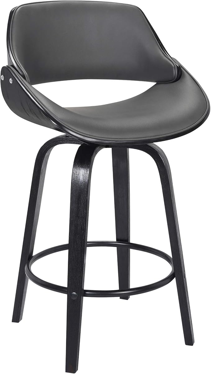 Mona Faux Leather Swivel Barstool by ArmenLiving