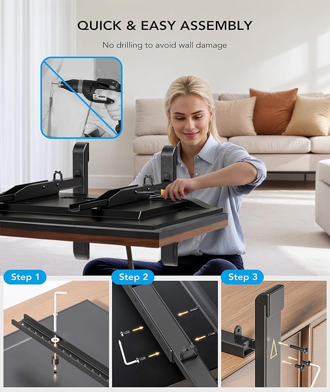 AX WABER Universal TV Stand, Table Top TV Stand Base Replacement - Image 7