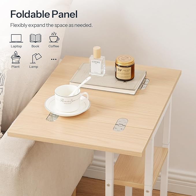 HOOBRO Foldable End Table, C Shaped Side Table - Image 8