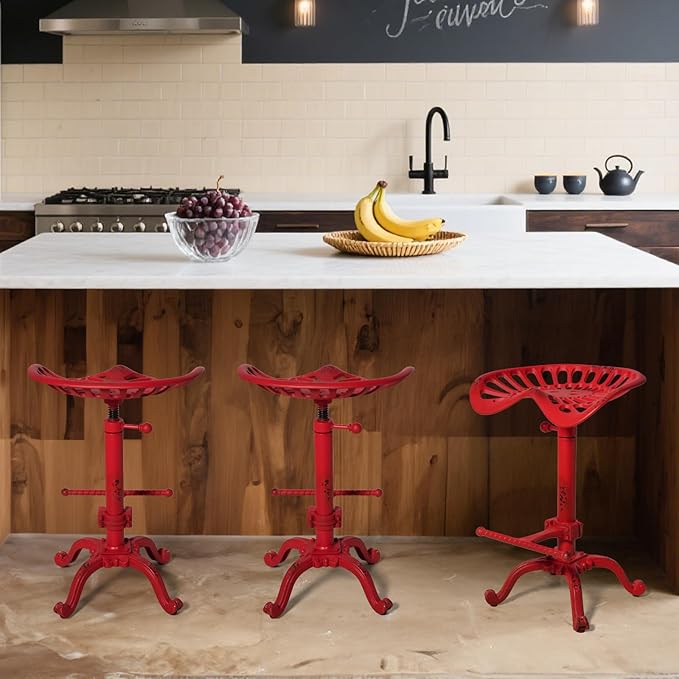 LOKKHAN Rustic Industrial Bar Stool - Image 2