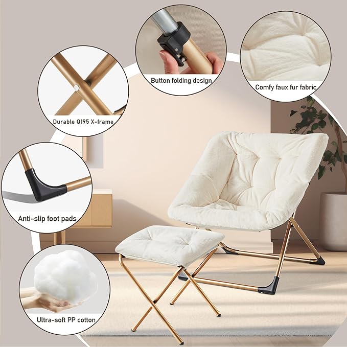 Comfy Oversized Saucer Chair - Image 5