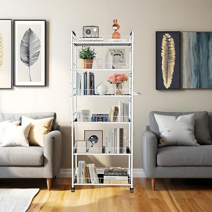 6 Tier 10in Slim Rolling Storage Cart - Image 7