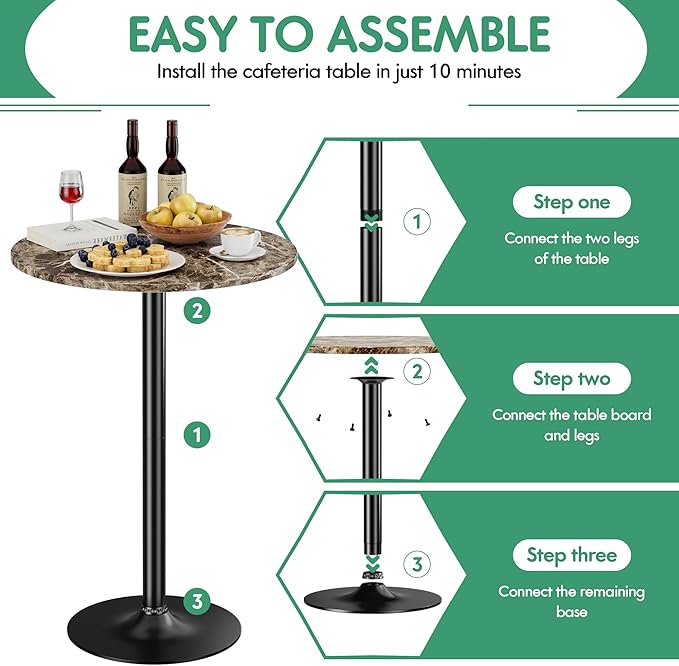Shahoo Round Bar Table, Cocktail Tables - Image 4