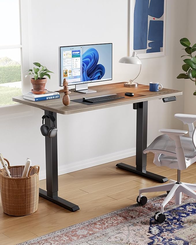 HUANUO 55" x 28" Electric Standing Desk Adjustable Height, 4 Memory Height - Image 2