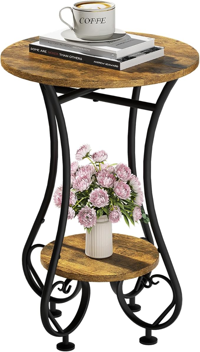 Side Table, Small Round End Table by X-cosrack