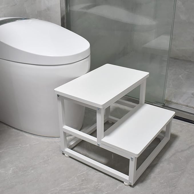 Nursery Step Stool, Wooden and Metal Foot Stool - Image 6