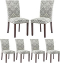 COLAMY Upholstered Parsons Dining Chairs Set of 6, Fabric Dining Room Kitchen by COLAMYINC