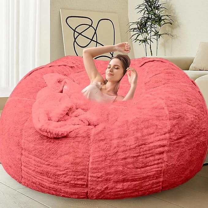 Bean Bag Chair for Adults Kids Without Filler Comfy Giant Round Lazy Sofa Chair by FunnyFurnitureforYourHous