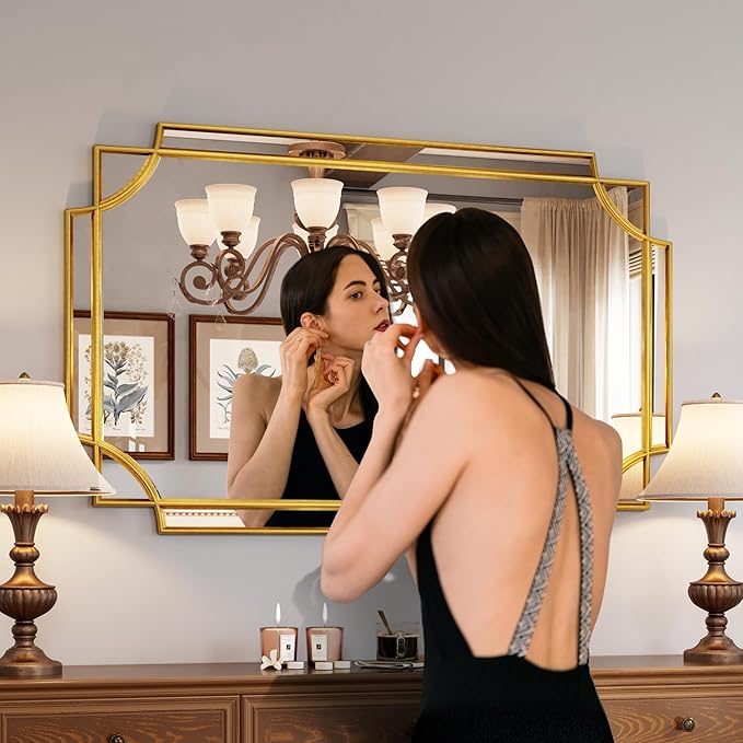 Kelly Miller Large Gold Mirror for Wall - Image 3