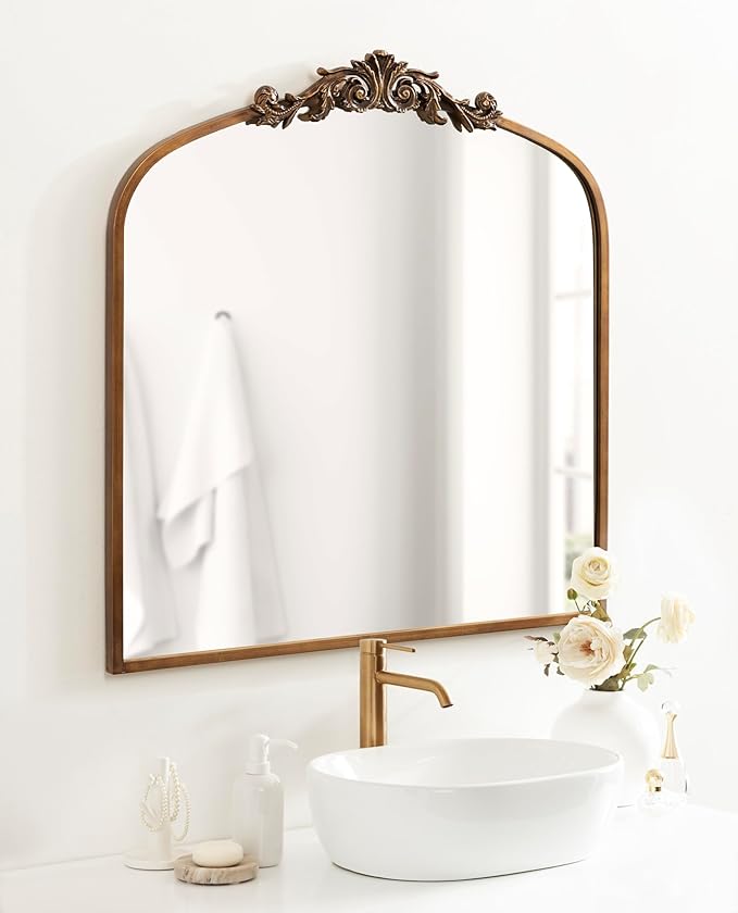 Kate and Laurel Arendahl Ornate Traditional Square Arched Mirror; 28 x 30; - Image 3