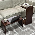 C Shaped End Table, Solid Wood C Side Table by Unknown
