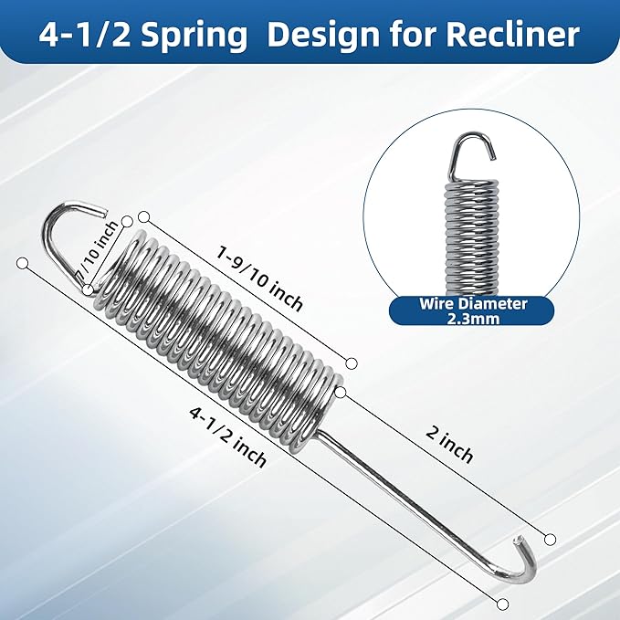 4-1/2 Inch Spring 2 Pack Stainless Steel Tension Spring Heavy Duty - Image 3