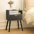 Black Nightstand, Modern Bedside Table by Fultyle
