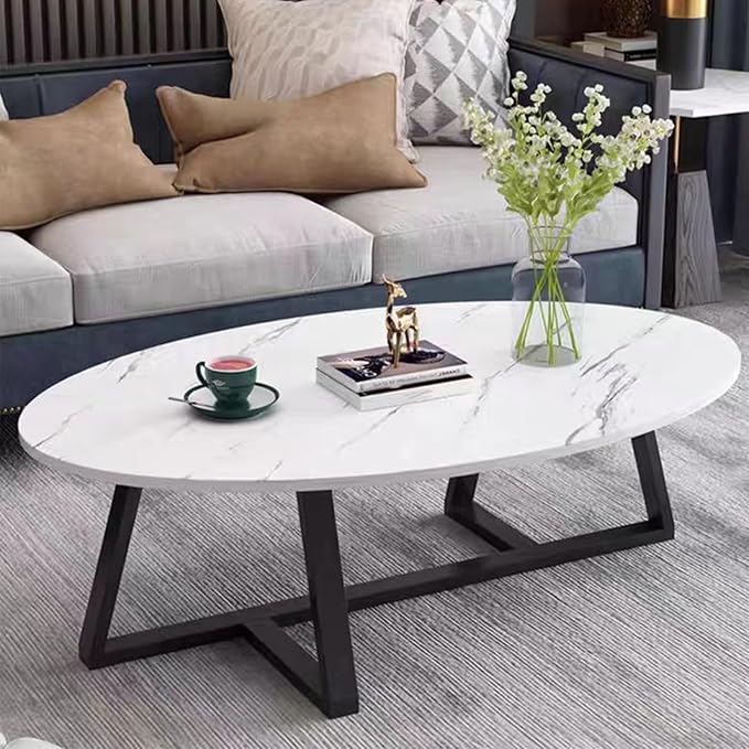 Coffee Table Small Oval Table, Modern Center Tea Tables by Wolawu