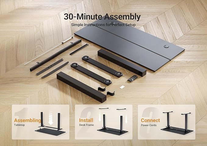 Seang Electric Standing Desk Adjustable Height, 55 x 24 Inch Sit Stand Desk - Image 9