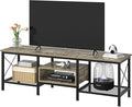 VECELO Industrial TV Stand for 75 Inch Television Cabinet 3-Tier Console by VECELO