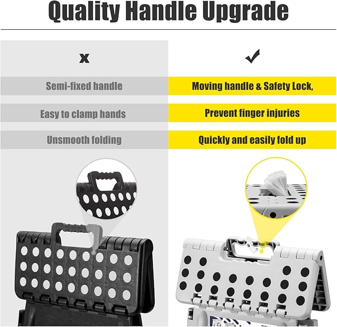 Delxo Folding Step Stool 17.5 Inch, Heavy Duty Step Stools - Image 5