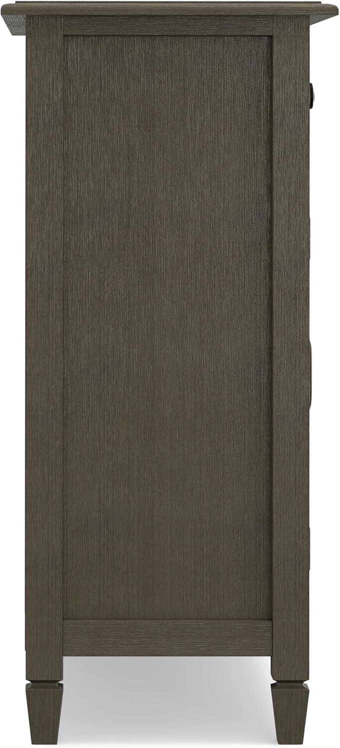SIMPLIHOME Connaught 40-inch Wide Solid Wood Storage Cabinet in Farmhouse Grey - Image 12