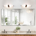 Frameless Beveled Edge Bathroom Mirror 36x72 Inch Rectangle Wall Mirror by LAMCHMOR