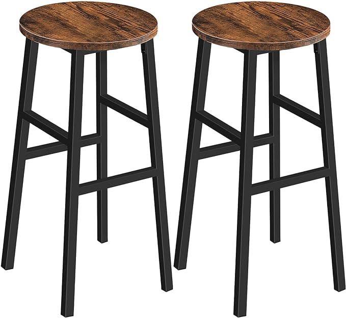 Bar Stools, 28 Inch Kitchen Breakfast Bar Chairs, Industrial Bar Stools by MAHANCRIS