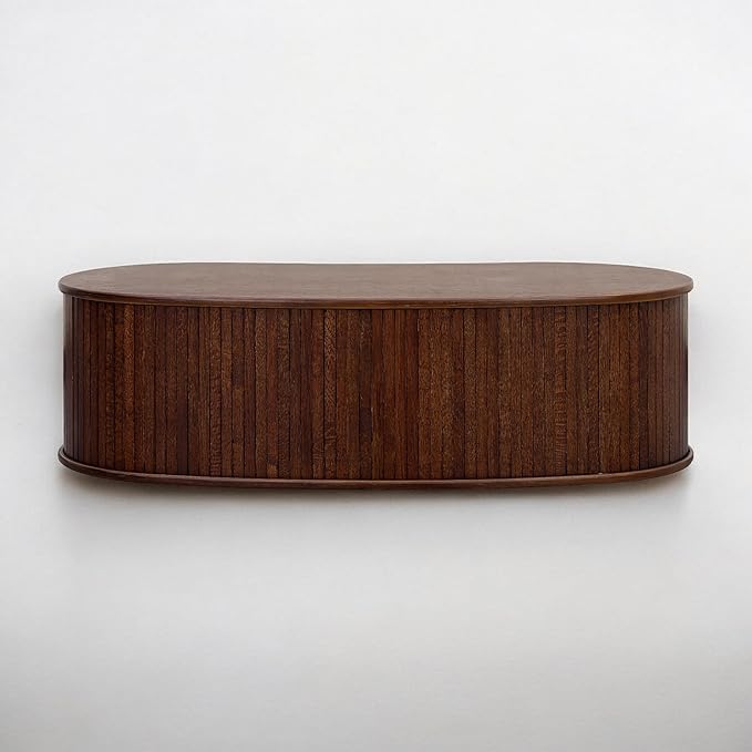 NTC Stream Coffee Table, Modern Oval Wooden Center Table - Image 5