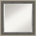 Amanti Art Grey Wall Mirror 25x25 Cottage Grey Silver Square Bathroom Mirror by AmantiArt