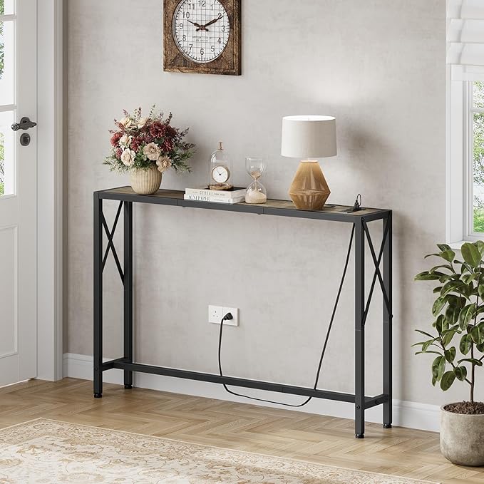 41.7" Console Table, Narrow Behind The Couch Table - Image 2