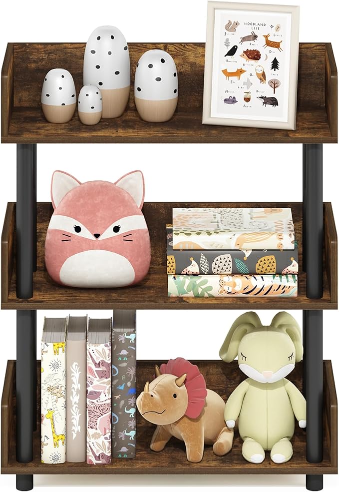 Furinno Turn-N-Tube 3-Tier Multipurposes Display Rack, Open Shelf Rack/Storage - Image 4