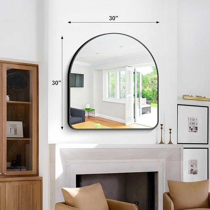 Arched Bathroom Mirror, Wall Mounted Mirror, Living Room, Vertically Hanging - Image 5