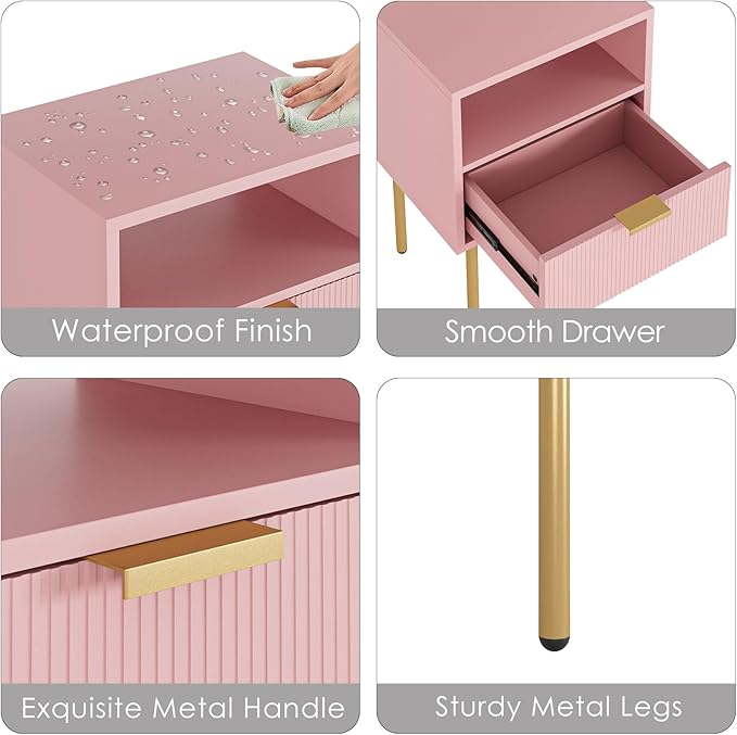 Nightstand, Morden Bedside Table - Image 7