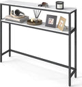 VASAGLE Console Table, 2-Tier Narrow Sofa Table by VASAGLEbySONGMICSHOME