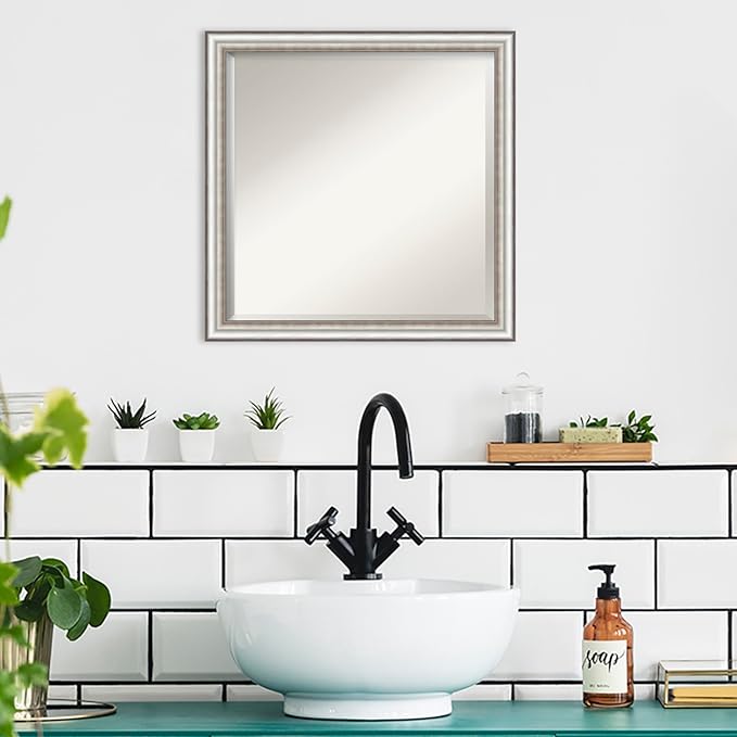 Amanti Art Silver Bathroom Mirror - Image 5