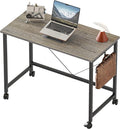 Rolling Computer Desk with Wheels, Gaming Desk by MERICONIA