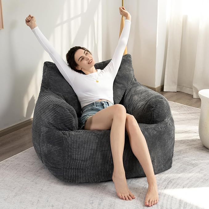 HIGOGOGO Giant Bean Bag Chair Sofa, Big Comfy Chair by HIGOGOGO