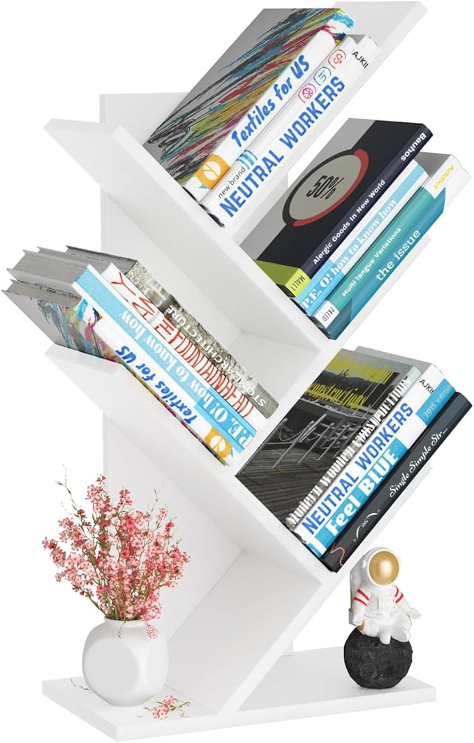 5 Tier Tree Book Shelf, Small Desktop Bookshelf by SHEEPAM