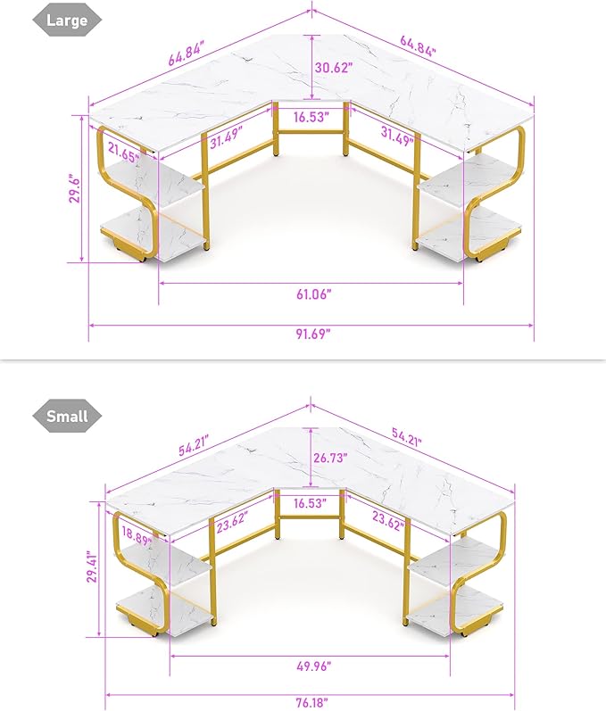 Teraves Modern L Shaped Desk - Image 3