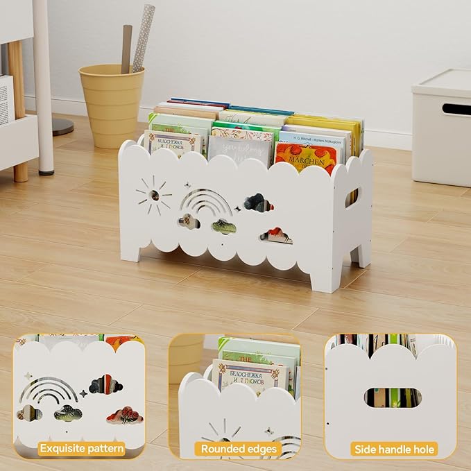 Wood Kids Bookshelf, Montessori Bookshelf, Suitable Kids Rooms, Nursery & - Image 6