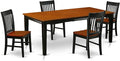 East West Furniture QUNO5-BCH-W 5 Piece Kitchen Table & Chairs Set Includes a by EastWestFurniture