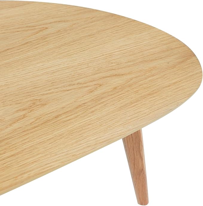 FIRMINANA Mid Century Modern Coffee Table, Large Oval Shape - Image 4