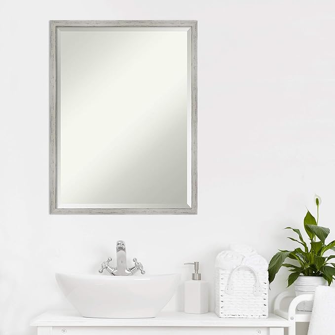 Amanti Art White Bathroom Mirror - Image 6