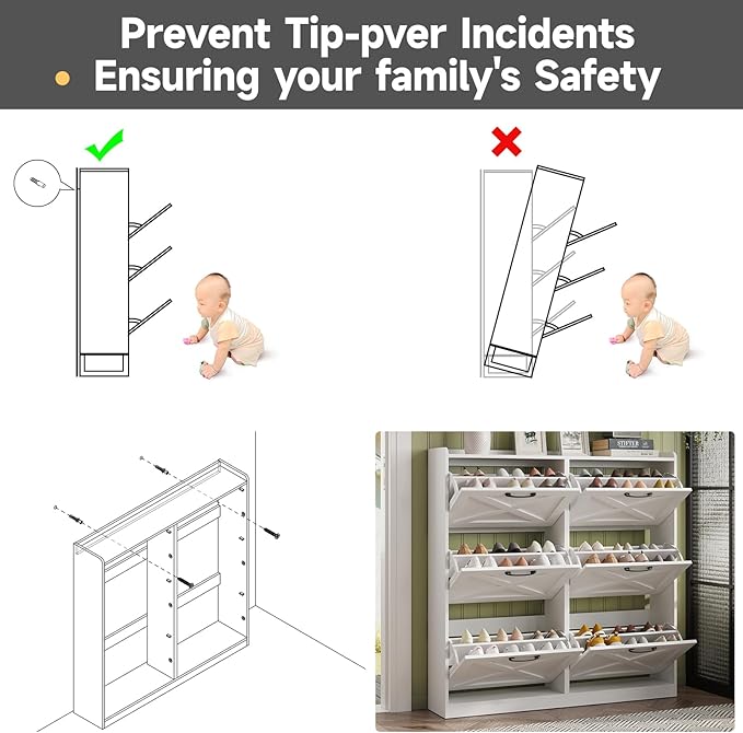 Maupvit Large Shoe Storage Cabinet - Image 7
