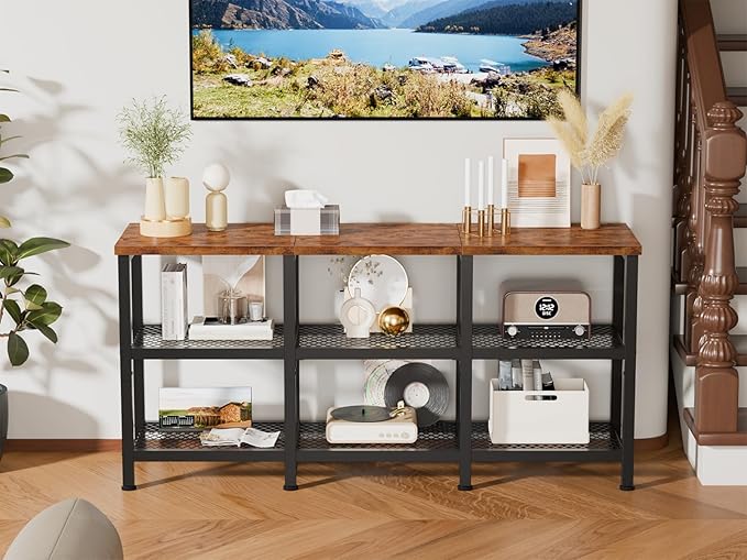 Furologee TV Stand, Small Media Console Table - Image 6