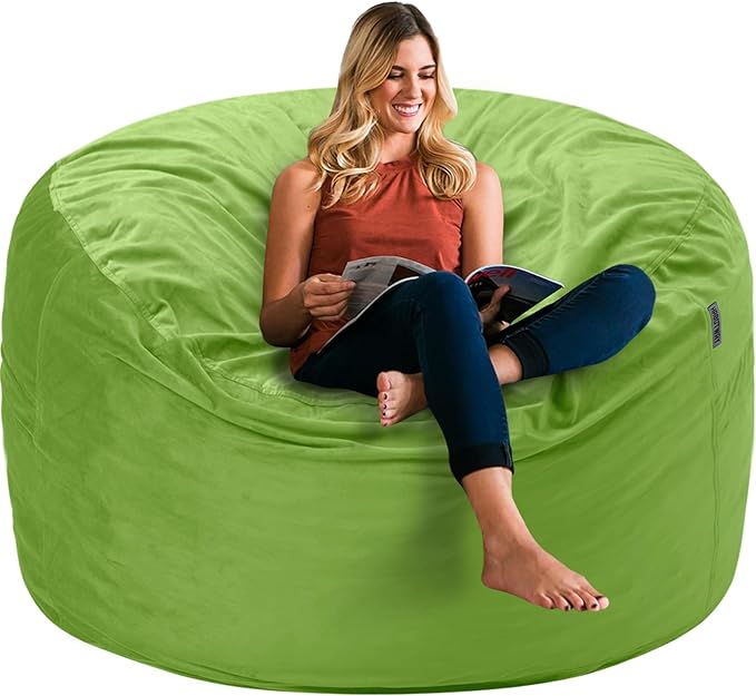 HABUTWAY Bean Bag Chair 3Ft Luxurious Velvet Ultra Soft Fur by HABUTWAYMakeYourLifeComfortable