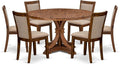 I7MZ7-50N-04 7-Pc Dining Set consists of a Pedestal Dining Table and 6 Light by LuxebyEastWestFurniture