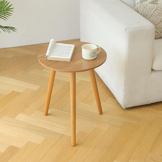 AWASEN Round Side Table, Small End Table - Image 4