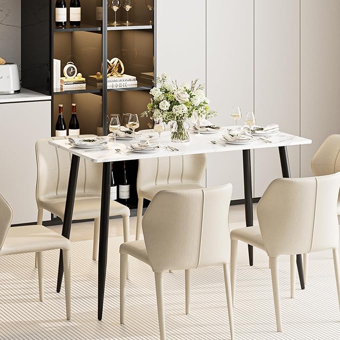 Garden 4 you Wood Dining Table for 4-6 People, Modern Rectangular Indoor Dinner - Image 3
